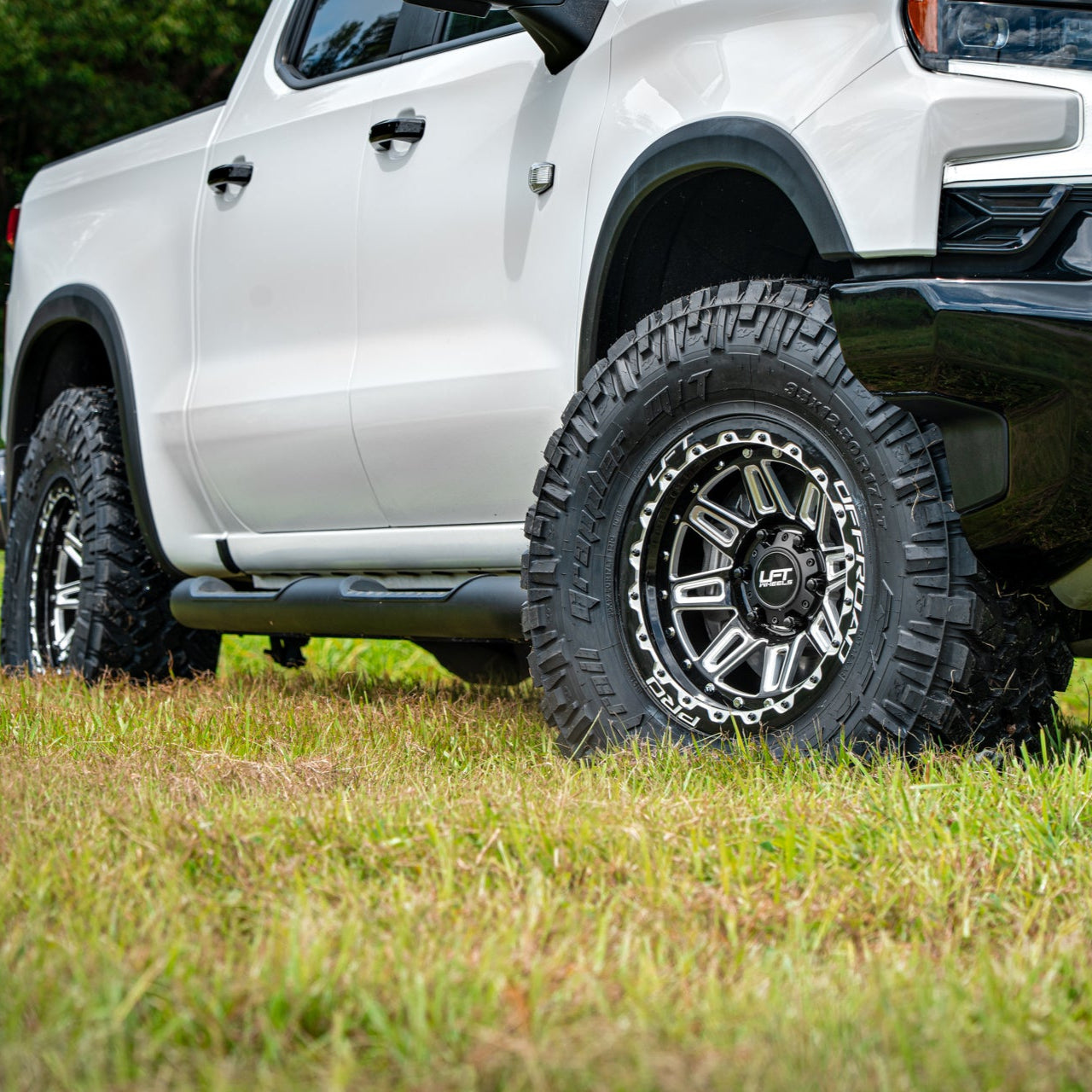 LFT Wheels M1-MOTION Black Polished Offroad Wheel -12mm Offset on Silverado