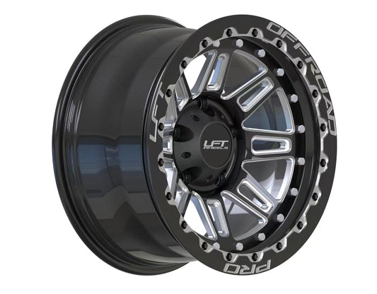 LFT Wheels M1-MOTION Black Polished Offroad Wheel Angled -12 Offset