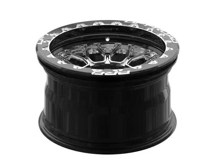 LFT Wheels B2-BILLET Wheel, forged T6061, 17x9 18x9 Low angle side, Polished Black finish